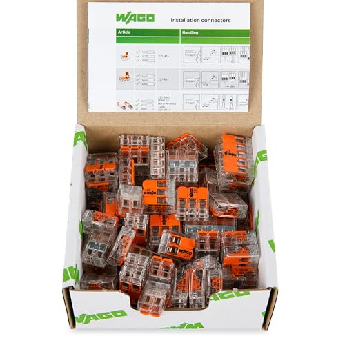 WAGO Verbindungsklemmen-Set 887-995 | 75-teilig, mit verschiedenen Verbindungsklemmen der Serie 221 - für alle Leiterarten, in praktischer wiederverschließbarer Box von WAGO