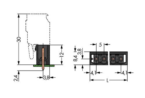 WAGO Stiftgehäuse-Kabel 733 733-134 200St. von WAGO