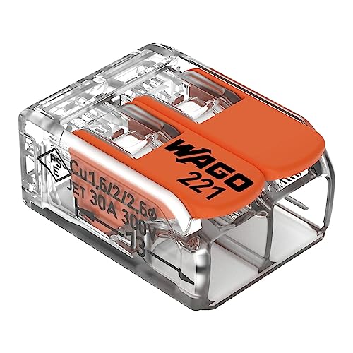 WAGO Verbindungsklemmen 221-612 | 2-polig, bis 6 mm², COMPACT Kabelverbinder mit Hebel für alle Leiterarten weltweit, bestätigte Anwendungssicherheit, 10 Stück WAGO Verbindungsklemmen 221-612 | 2-polig, bis 6 mm², COMPACT Kabelverbinder mit Hebel für alle Leiterarten weltweit, bestätigte Anwendungssicherheit, 10 Stück von WAGO