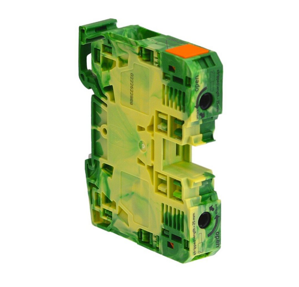 WAGO Wago 2-Leiter-Durchgangsklemme 35qmm, mit P-C-C Anschluss, grün-gelb, Elektro-Kabel von WAGO
