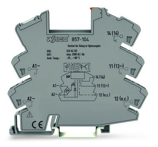 Wago 857-104 RELAISSOCKEL 24V AC/DC Wago 857-104 RELAISSOCKEL 24V AC/DC von WAGO