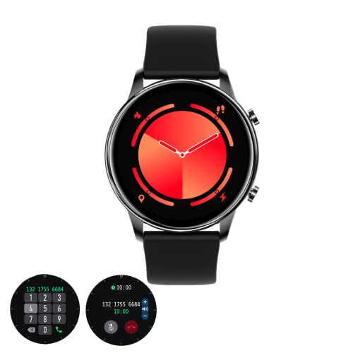 SMT 4 Smartwatch PRO Version mit Anruffunktion - Herren Damen SMT4 Smartwatch 2023 Edition - Herzfrequenz-/Schlafmonitor, Schrittzähler - Sport-Fitness-Digitaluhr für Android iPhone (schwarz) von WAHK RAHK