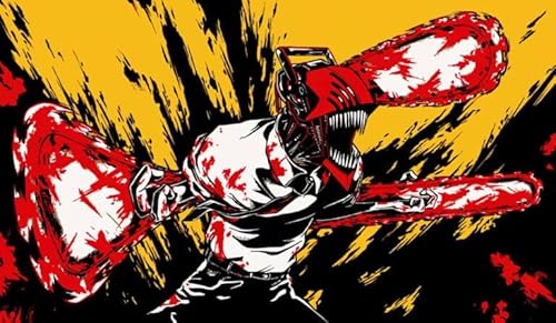 WAIFUWORLD SHOP Chainsaw Man Anime Mauspad Denji | Gaming Mousepad analog dem Chainsaw Man Trading Card Game | Mouse Pad mit Denji Motiv (61 x 35 cm) von WAIFUWORLD SHOP