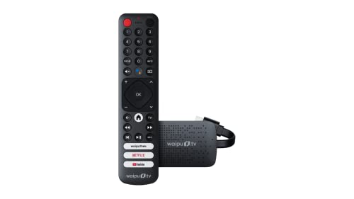 waipu.tv 4K Stick | Inkl. Fernbedienung mit Schnellwahltasten (mit TV-Steuerungstasten) | Fernsehen über WLAN | HDMI | 4K | HDR von WAIPU
