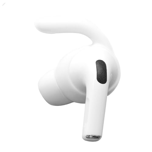 WAJAWA Einzelner Ersatz-Kopfhörer für AirPods Pro 1. Generation mit abnehmbaren Ohrbügel, nur linke AirPod, Silikon, Weiß, für iPhone von WAJAWA