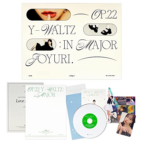 JO YURI - 1st Mini Album [Op.22 Y-Waltz : in Major] (Allegro Ver.) Package + Photobook + CD-R + Title Music Score + Envelope + Postcard + Sticker + Photocard + Message Card + Photo Bookmark von WAKEONE Ent.