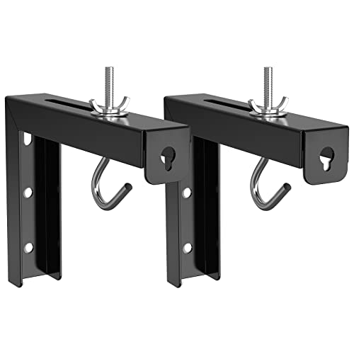 WALI Universal-Projektor-Leinwandhalterung zum Aufhängen, 15,2 cm, verstellbare Verlängerung mit Haken für alle Größen, manuell, Spektrum und perfekte Leinwandplatzierung bis 30 kg (PSM001) Schwarz von WALI