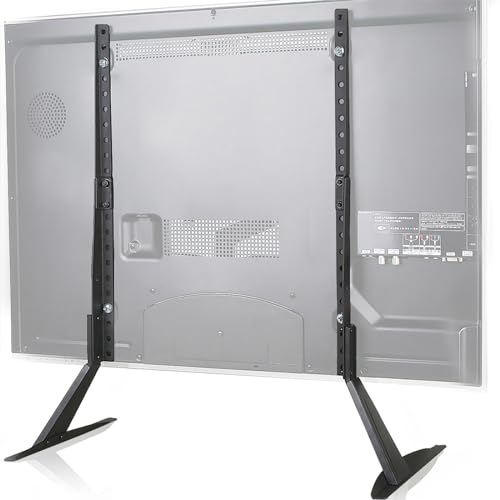 WALI Universal-TV-Ständer, Tischplatte, für die meisten 56 bis 165 cm (22 bis 65 Zoll) LCD-Flachbildfernseher, VESA bis 800 x 400 mm (TVS001), Schwarz von WALI