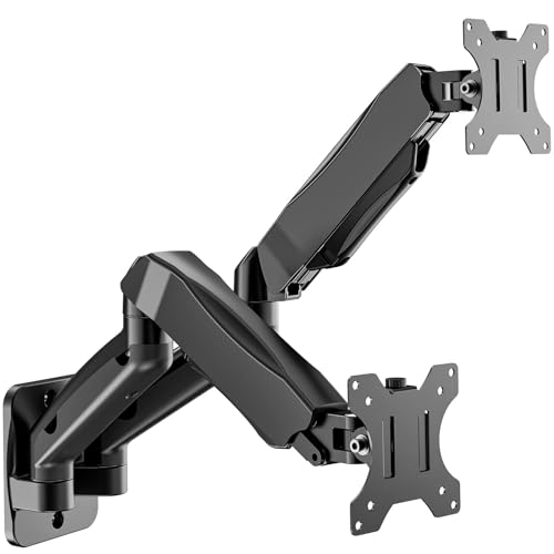 Wali Dual LCD Monitor Tischhalterung Ständer (wl-m002) Dual Arm-Gas Spring Wall Mount schwarz von WALI