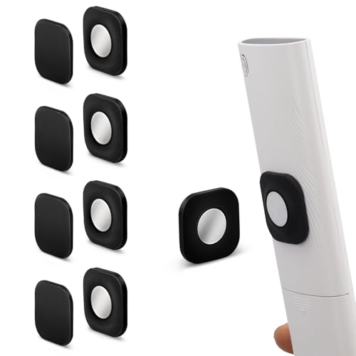Silikon Magnet-Fernbedienungshalter - Kompatibel mit gekrümmtem Rücken, Ultradünnen Design, Starke Haftung für runde Rand-Fernbedienungen (Schwarz, 4 Pack) von WALLFID