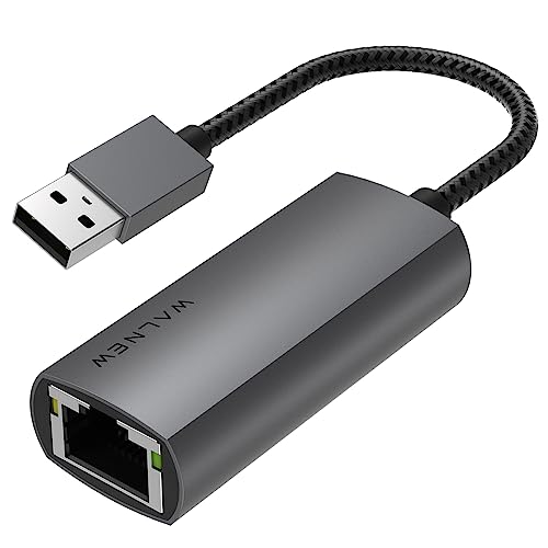 USB LAN Adapter 3.0 1000Mbps Ethernet Adapter,WALNEW Aluminium USB auf Gigabit RJ45 Internet Netzwerkadapter für Laptop, Computer mit Win 11/10/ 8.1/8, Mac OS, Linux von WALNEW