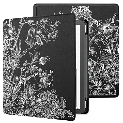 WALNEW Hülle für 10,2-Zoll Kindle Scribe 2024/2022, dünne PU Leder Schutzhülle Tasche für Neue Kindle Scribe 10,2 ereader mit Stifthalter und Automatischer Aufwach/Ruhe-Funktion von WALNEW