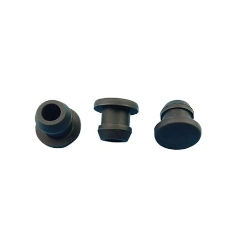 2,5–50,6 mm, 10/5/2/1 Stück, Silikonstopfen, Silikon-Gummi, T-Stecker, Dichtung, Gummidichtung, Dichtungsring, runde Loch-Abdeckkappe (Color : Black color, Size : A 6mm -10pcs) von WALNUTS