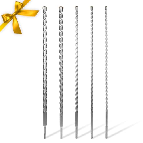 WALTER SDS+ Steinbohrer Set 5-tlg. | Extra lange Betonbohrer Ø 10-25 mm | 450 mm Arbeitslänge | Passend für alle SDS Plus Bohrfutter | Hartmetall, langlebig & kraftvoll WALTER SDS+ Steinbohrer Set 5-tlg. | Extra lange Betonbohrer Ø 10-25 mm | 450 mm Arbeitslänge | Passend für alle SDS Plus Bohrfutter | Hartmetall, langlebig & kraftvoll von WALTER