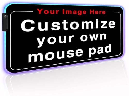 Personalisiertes Foto Mauspad mit Foto/Text/Logo, Individuell Gestaltete wasserdichte Gaming-Mauspads, rutschfeste Maus-Tastaturmatte für PC Laptop Computer Büro (Customized-1,900x400 mm) von WANAHTON
