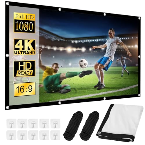 WANDGU 120 Zoll 16:9 HD 4K Beamer Leinwand: Projektionsleinwand, HD Faltbarer Projektor Leinwand, Projektionsleinwand Outdoor, Tragbare Faltbar, Projektorleinwand für Wandmontage für Zuhause, Büro WANDGU 120 Zoll 16:9 HD 4K Beamer Leinwand: Projektionsleinwand, HD Faltbarer Projektor Leinwand, Projektionsleinwand Outdoor, Tragbare Faltbar, Projektorleinwand für Wandmontage für Zuhause, Büro von WANDGU