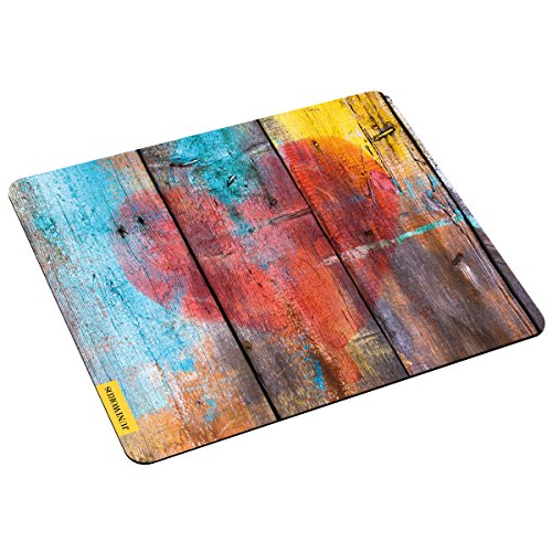 Wandkings Mousepad Mauspad, Motiv Graffiti Herz auf Holz von WANDKINGS