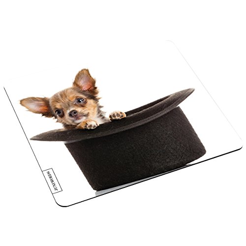 Wandkings Mousepad Mauspad mit Motiv, Chihuahua im Hut, Design wählbar von WANDKINGS