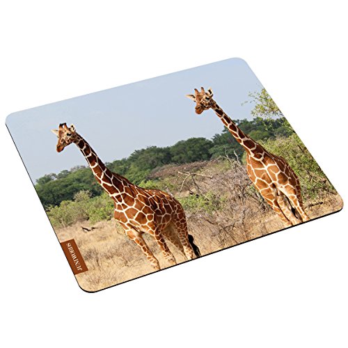 Wandkings Mousepad Mauspad mit Motiv, Giraffen, Design wählbar von WANDKINGS