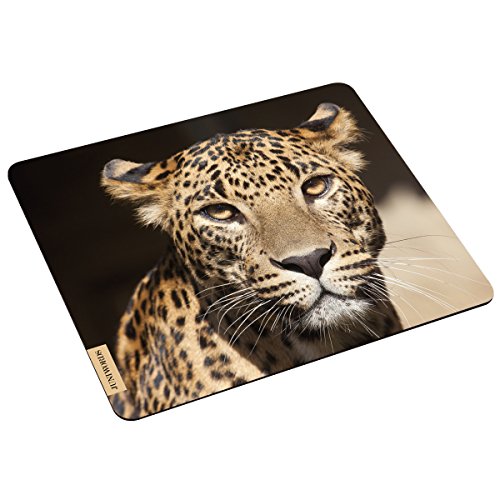 Wandkings Mousepad Mauspad mit Motiv, Leopard, Design wählbar von WANDKINGS