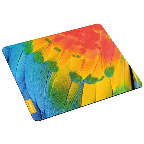 Wandkings Mousepad Mauspad mit Motiv, Papagei Gefieder 1, Design wählbar von WANDKINGS