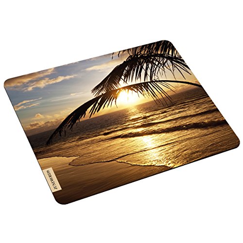 Wandkings Mousepad Mauspad mit Motiv, Sonnenuntergang am Strand, Design wählbar von WANDKINGS