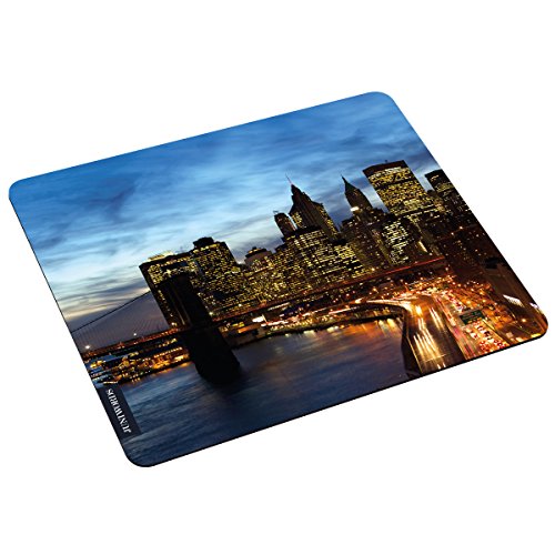 Wandkings Mousepad Mauspad mit Motiv New York bei Nacht Wandkings Mousepad Mauspad mit Motiv New York bei Nacht von WANDKINGS