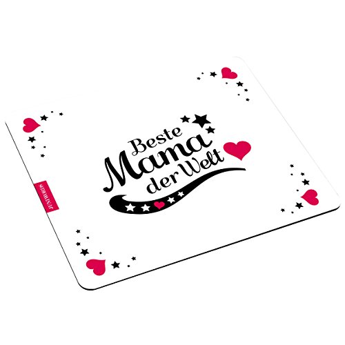 Wandkings Mousepad Mauspad mit Schriftzug, Beste Mama der Welt, Design wählbar, Motiv 4 von WANDKINGS