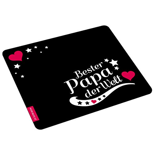 Wandkings Mousepad Mauspad mit Schriftzug, Bester Papa der Welt von WANDKINGS