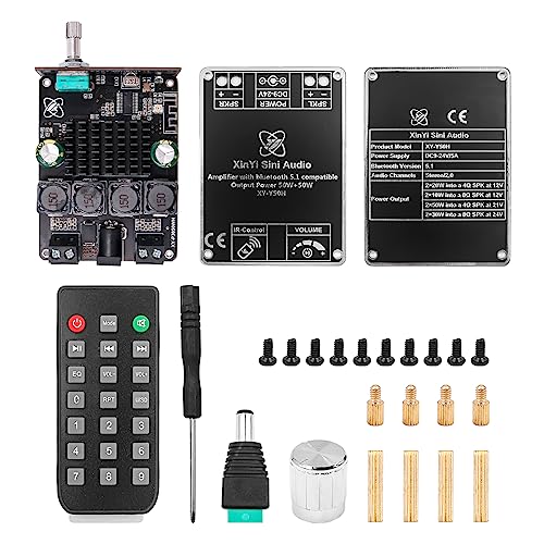 HiFi-Level 50W x 2 Stereo Bluetooth Digital Endstufe Modul TPA3116 mit Fernbedienung Y50H von WANGCL