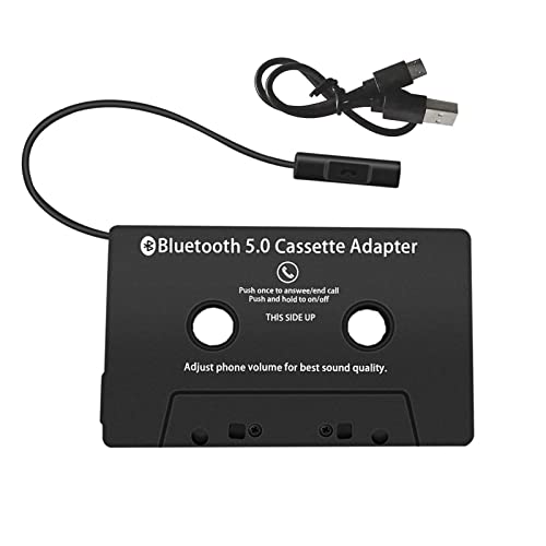 Kassettenadapter für 5.0 Autoradio Autokassettenempfänger Bluetooth Car Audio Kassette auf AUX Adapter CD Player MP3 iPod mit 3,5 mm Klinkenstecker von WANGCL