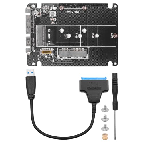 M.2 NGFF oder mSATA auf USB 3.0 Adapter 2-in-1 NGFF oder mSATA Konverter Lesekarte mit SATA-Kabel-Konverter von WANGCL