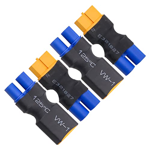 WANGCL 2 Paar EC3 Stecker XT60 auf EC3 Stecker für RC FPV-Drohne Auto Lipo NiMH Batterieladegerät ESC von WANGCL