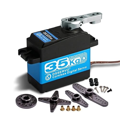 WANGCL 35kg Hoher Drehmoment kernlos Digital Servomotor Metall Getriebe Wasserdicht Edelstahl Getriebe-Servo für RC Roboter Auto (Steuerwinkel 270) von WANGCL