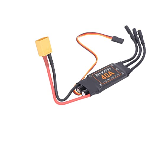 WANGCL 40A Brushless ESC mit XT60 Stecker Bürstenloser Motor Elektrischer Drehzahlregler BEC Ausgang: 5V/3A für RC Auto Monster Truck Crawler Truck Drohne von WANGCL