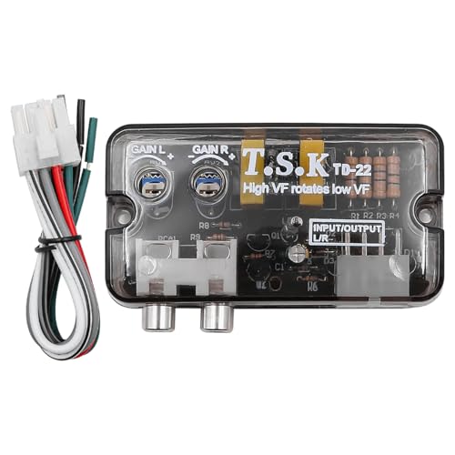 WANGCL Auto Audio Konverter RCA Stereo High To Low Einstellbare Frequenz Linie Lautsprecher Level Converter Adapter mit Steuer Kabel WANGCL Auto Audio Konverter RCA Stereo High To Low Einstellbare Frequenz Linie Lautsprecher Level Converter Adapter mit Steuer Kabel von WANGCL