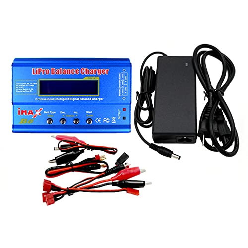 WANGCL IMAX B6 Lipo Akku Ladegerät B6 80W Digital LCD Lipo Ladegerät 11-18V mit Adapter für Blei-Acid NI-CD/NI-MH 1-6S LI-PO von WANGCL