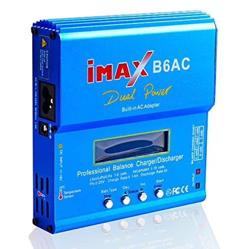 WANGCL IMAX B6AC Lipo Akku Ladegerät B6 80W Digital LCD Lipo Ladegerät 11-18V mit Adapter für Blei-Acid NI-CD/NI-MH 1-6S LI-PO von WANGCL