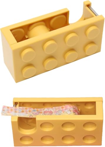 Block Formen Klebebandabroller, Klebeband - Tischabroller in Form von Bausteinen, mit Scharfer Klinge Desktop Klebebandabroller, Kunststoffe Klebebandabroller, für Schule, Zuhause, Blumenläden von WANGENPING
