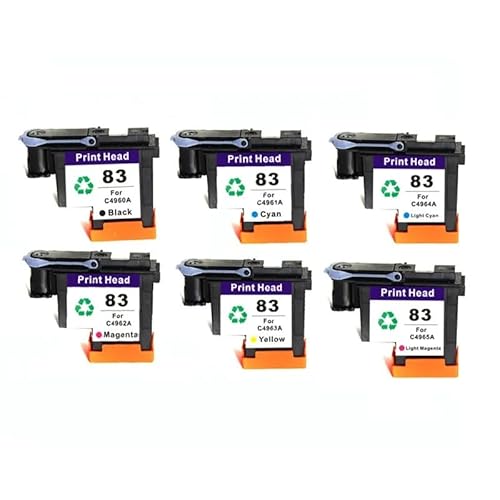 Kompatibel mit HP 83 Druckkopf Designjet 5000 5500 Kompatibel mit HP 83 Druckkopf C4960A C4961A C4962A C4963A C4964A C4965A(1 set) von WANGFK