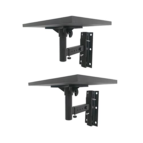 WANGKENSU Entertainment Center Regale Lautsprecher Wandhalterung Halterung Projektor/Schrank Halterung Universal Home Surround Audio Lautsprecher Halterung Geeignet für DVD-Player, Kabelboxen (Messing von WANGKENSU