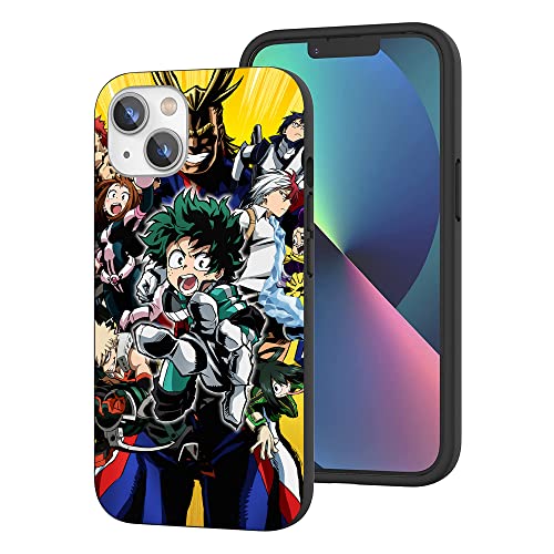 WANGQINHAI Kompatibel mit iPhone 15 Hülle, Anime Cool Manga TPU Fallschutz Stoßdämpfend Kratzfest Handyhülle Cover (Cartoon-Comic-My-Hero-Academia-1) von WANGQINHAI