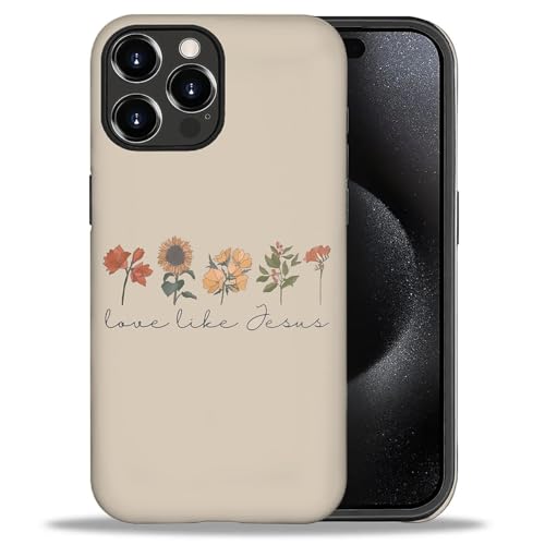 WANKBLC Glänzende Schutzhülle für iPhone 16 Pro, für Mädchen und Jungen, Ganzkörper-Design, weiches Silikon, stoßfest, kratzfest, modisches Muster, Liebe wie Jesus, religiöser Glaube, Blume WANKBLC Glänzende Schutzhülle für iPhone 16 Pro, für Mädchen und Jungen, Ganzkörper-Design, weiches Silikon, stoßfest, kratzfest, modisches Muster, Liebe wie Jesus, religiöser Glaube, Blume von WANKBLC