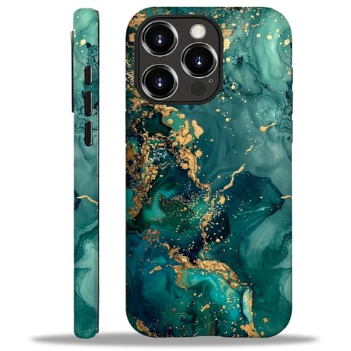 WANKBLC Glänzende Schutzhülle für iPhone 16 Pro Max, für Mädchen und Jungen, Ganzkörper-Design, weiches Silikon, stoßfest, kratzfest, modisches Muster, Blaugrün und goldfarbener Marmor WANKBLC Glänzende Schutzhülle für iPhone 16 Pro Max, für Mädchen und Jungen, Ganzkörper-Design, weiches Silikon, stoßfest, kratzfest, modisches Muster, Blaugrün und goldfarbener Marmor von WANKBLC