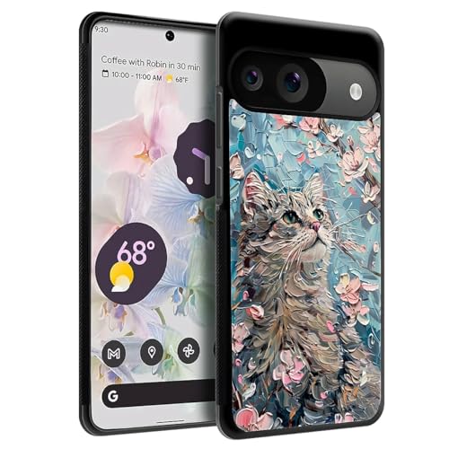WANKBLC Schutzhülle für Google Pixel 9 9 Pro, stoßfest, Schutz für Mann und Frau, rutschfest, für Google Pixel 9 9 Pro, Ölgemälde, Blume, Katze, verrücktes Muster WANKBLC Schutzhülle für Google Pixel 9 9 Pro, stoßfest, Schutz für Mann und Frau, rutschfest, für Google Pixel 9 9 Pro, Ölgemälde, Blume, Katze, verrücktes Muster von WANKBLC