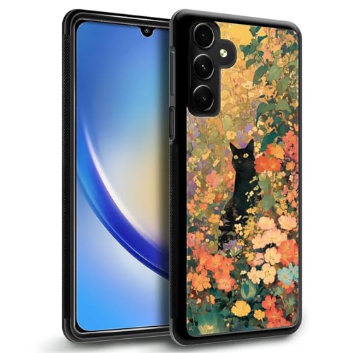 WANKBLC Schutzhülle für Samsung Galaxy A15, stoßfest, Schutz für Männer und Frauen, rutschfest, für Samsung Galaxy A15, Katze im Busch, verrücktes Muster von WANKBLC