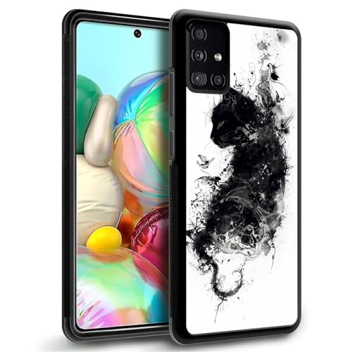 WANKBLC Schutzhülle für Samsung Galaxy A71 5G, stoßfest, Schutz für Männer, Frauen, rutschfest, für Samsung Galaxy A71 5G, Tuschemalerei, Rauch, Katze, verrücktes Muster WANKBLC Schutzhülle für Samsung Galaxy A71 5G, stoßfest, Schutz für Männer, Frauen, rutschfest, für Samsung Galaxy A71 5G, Tuschemalerei, Rauch, Katze, verrücktes Muster von WANKBLC