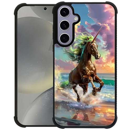WANKBLC Schutzhülle für Samsung Galaxy S24 S25, magisches grünes Einhorn, verrücktes Muster, stoßfest, Schutz für Männer und Frauen, rutschfest, für Samsung Galaxy S24 S25 WANKBLC Schutzhülle für Samsung Galaxy S24 S25, magisches grünes Einhorn, verrücktes Muster, stoßfest, Schutz für Männer und Frauen, rutschfest, für Samsung Galaxy S24 S25 von WANKBLC