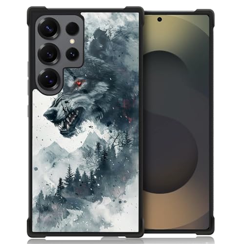WANKBLC Schutzhülle für Samsung Galaxy S25 Ultra, stoßfest, Schutz für Männer und Frauen, rutschfest, für Samsung Galaxy S25 Ultra, wütender Wolf, schneebedeckte Berge, verrücktes Muster WANKBLC Schutzhülle für Samsung Galaxy S25 Ultra, stoßfest, Schutz für Männer und Frauen, rutschfest, für Samsung Galaxy S25 Ultra, wütender Wolf, schneebedeckte Berge, verrücktes Muster von WANKBLC