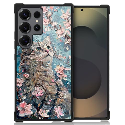WANKBLC Schutzhülle für Samsung Galaxy S25 Ultra, stoßfest, Schutz für Mann und Frau, rutschfest, für Samsung Galaxy S25 Ultra, Ölgemälde, Blume, Katze, verrücktes Muster WANKBLC Schutzhülle für Samsung Galaxy S25 Ultra, stoßfest, Schutz für Mann und Frau, rutschfest, für Samsung Galaxy S25 Ultra, Ölgemälde, Blume, Katze, verrücktes Muster von WANKBLC